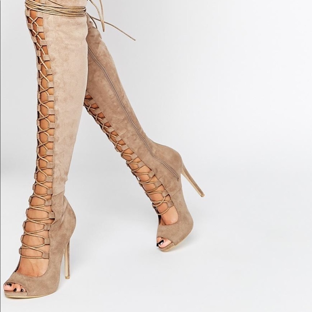 ASOS Lace Up Heeled Boots